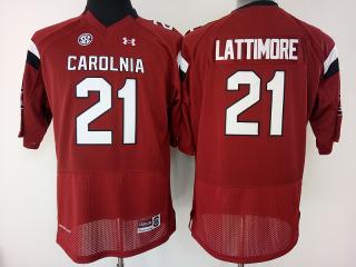 Women South Carolina Gamecocks 21 Marcus Lattimore College Football Jersey Red