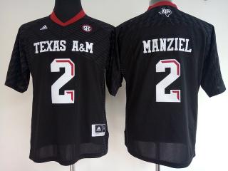 Women Texas A&M Aggies 2 Johnny Manziel College Football Jersey Black