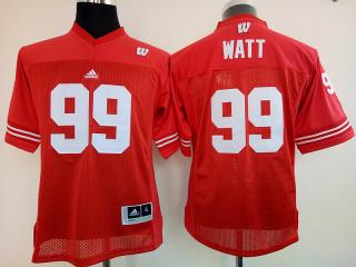 Women Wisconsin Badgers 90 J.J Watt College Football Jersey Red