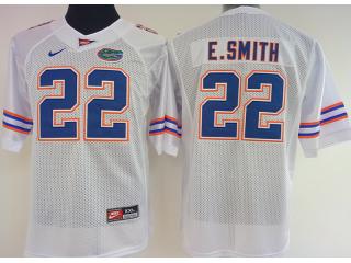 Women Florida Gators 22 Emmitt Smith College Football Jersey White