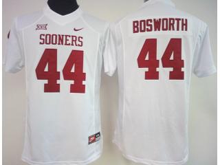 Women Oklahoma Sooners 44 Brian Bosworth College Football Jersey White