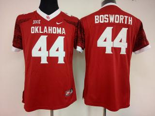 Women Oklahoma Sooners 44 Brian Bosworth College Football Jersey Red