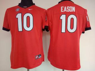 Women Georgia Bulldogs 10 Jacob Eason College Football Jersey Red