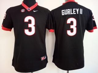 Women Georgia Bulldogs 3 Todd Gurley II College Football Jersey Black