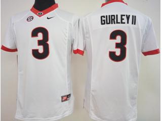 Women Georgia Bulldogs 3 Todd Gurley II College Football Jersey BlackWomen White