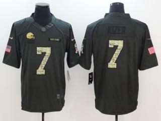 Cleveland Browns 7 DeShone Kizer Anthracite Salute To Service Limited Jersey