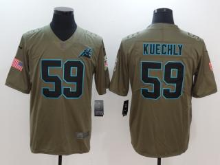 Carolina Panthers 59 Luke Kuechly Olive Salute To Service Limited Jersey