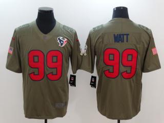 Houston Texans 99 JJ Watt Olive Salute To Service Limited Jersey