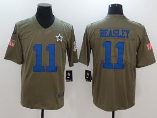 Dallas Cowboys 11 Cole Beasley Olive Salute To Service Limited Jersey