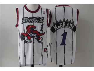 Toronto Raptors 1 Tracy McGrady Basketball Jersey White Retro