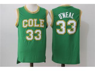 High school 33 Shaquille O'Neal College Basketball Jersey Green