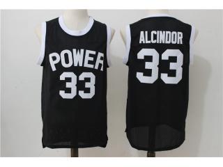 High school 33 Jew Alcindor College Basketball Jersey Black mesh