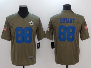 Dallas Cowboys 88 Dez Bryant Olive Salute To Service Limited Jersey
