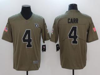 Oakland Raiders 4 Derek Carr Olive Salute To Service Limited Jersey