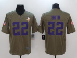 Minnesota Vikings 22 Harrison Smith Olive Salute To Service Limited Jersey