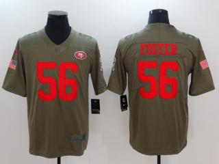 San Francisco 49ers 56 Reuben Foster Olive Salute To Service Limited Jersey