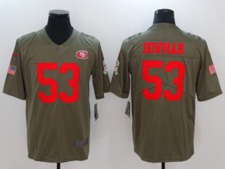 San Francisco 49ers 53 NaVorro Bowman Olive Salute To Service Limited Jersey