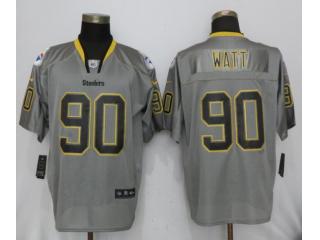 Pittsburgh Steelers 90 T.J. Watt Lights Out Gray Elite Jersey