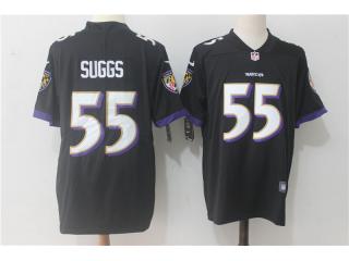 Baltimore Ravens 55 Terrell Suggs Football Jersey Legend Black