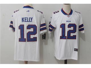 Buffalo Bills 12 Jim Kelly Football Jersey Legend White