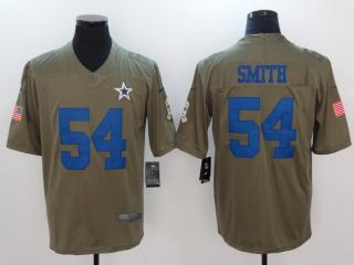 Dallas Cowboys 54 randy white Olive Salute To Service Limited Jersey