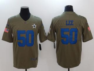 Dallas Cowboys 50 Sean Lee Olive Salute To Service Limited Jersey