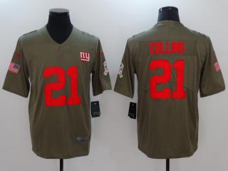 New York Giants 21 Landon Collins Olive Salute To Service Limited Jersey