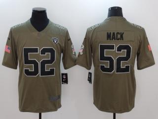Oakland Raiders 52 Khalil Mack Olive Salute To Service Limited Jersey