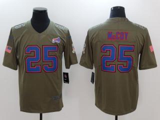 Buffalo Bills 25 LeSean McCoy Olive Salute To Service Limited Jersey