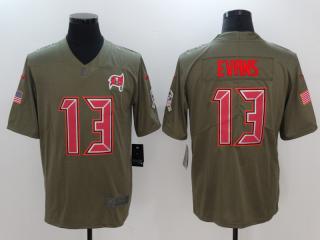 Tampa Bay Buccaneers 13 Mike Evans Olive Salute To Service Limited Jersey