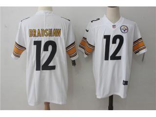 Pittsburgh Steelers 12 Terry Bradshaw Football Jersey Legend White