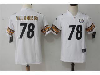 Youth Pittsburgh Steelers 78 Alejandro Villanueva Football Jersey Legend White