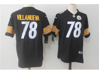 Pittsburgh Steelers 78 Alejandro Villanueva Football Jersey Fan Edition Black
