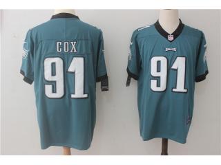 Philadelphia Eagles 91 Fletcher Cox Football Jersey Legend Green