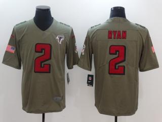 Atlanta Falcons 2 Matt Ryan Olive Salute To Service Limited Jersey