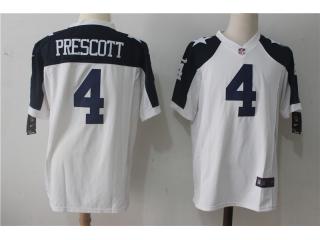 Dallas Cowboys 4 Dak Prescott Football Jersey White Fan Edition
