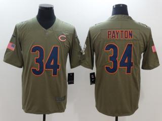 Chicago Bears 34 Walter Payton Olive Salute To Service Limited Jersey