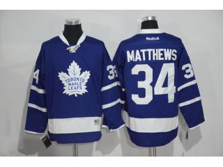 Classic Toronto Maple Leafs 34 Auston Matthews Ice Hockey Jersey Blue