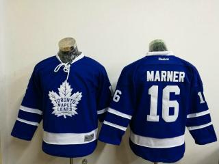 Youth Classic Toronto Maple Leafs 16 Mitch Marner Ice Hockey Jersey Blue