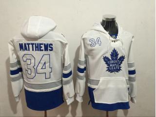 2017 Classic Toronto Maple Leafs 34 Auston Matthews Ice Hoodies Hockey Jersey White