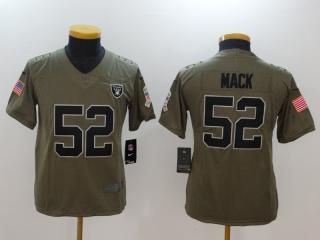 Youth Oakland Raiders 52 Khalil Mack Olive Salute To Service Limited Jersey