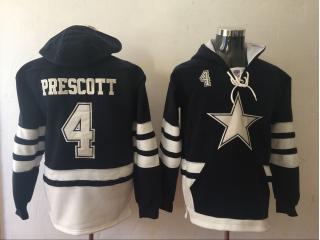 Dallas Cowboys 4 Dak Prescott Hoodies Football Jersey Black