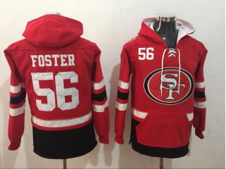 San Francisco 49ers 56 Reuben Foster Hoodies Football Jersey Red