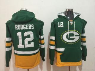 Green Bay Packers 12 Aaron Rodgers Hoodies Football Jersey