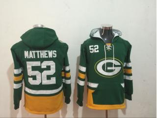 Green Bay Packers 52 Clay Matthews Hoodies Football Jersey