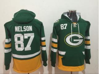 Green Bay Packers 87 Jordy Nelson Hoodies Football Jersey