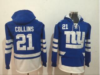 New York Giants 21 Landon Collins Hoodies Football Jersey Blue
