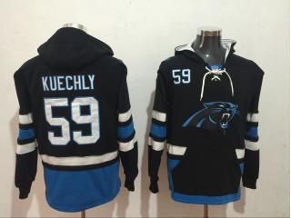 Carolina Panthers 59 Luke Kuechly Hoodies Football Jersey Black