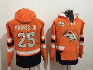 Denver Broncos 25 Chris Harris Hoodies Football Jersey Orange
