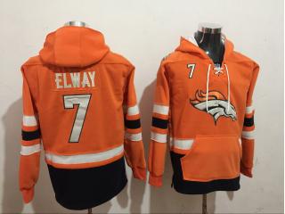 Denver Broncos 7 John Elway Hoodies Football Jersey Orange